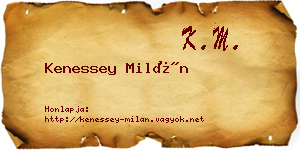 Kenessey Milán névjegykártya